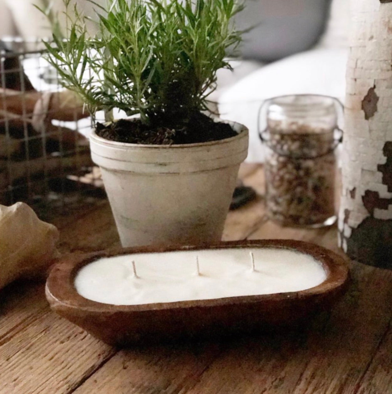 3-Wick Dough Bowl Candle- Farmhouse Scent