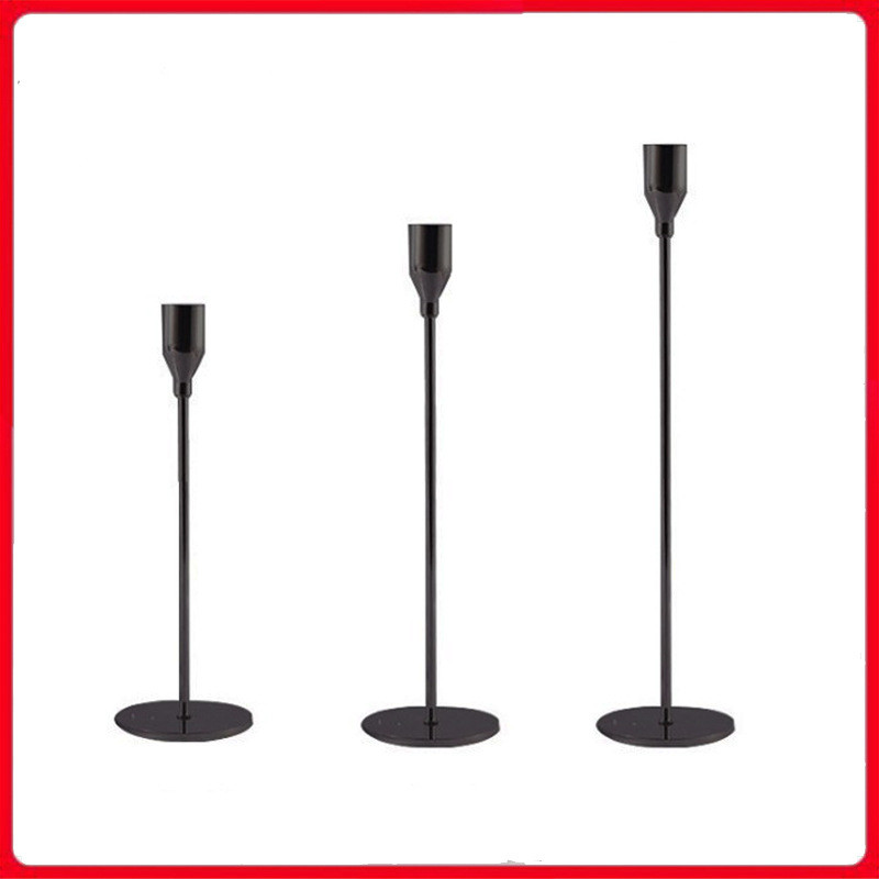 Wrought Iron Pillar & Taper Candle Holders — Timeless Table Accent