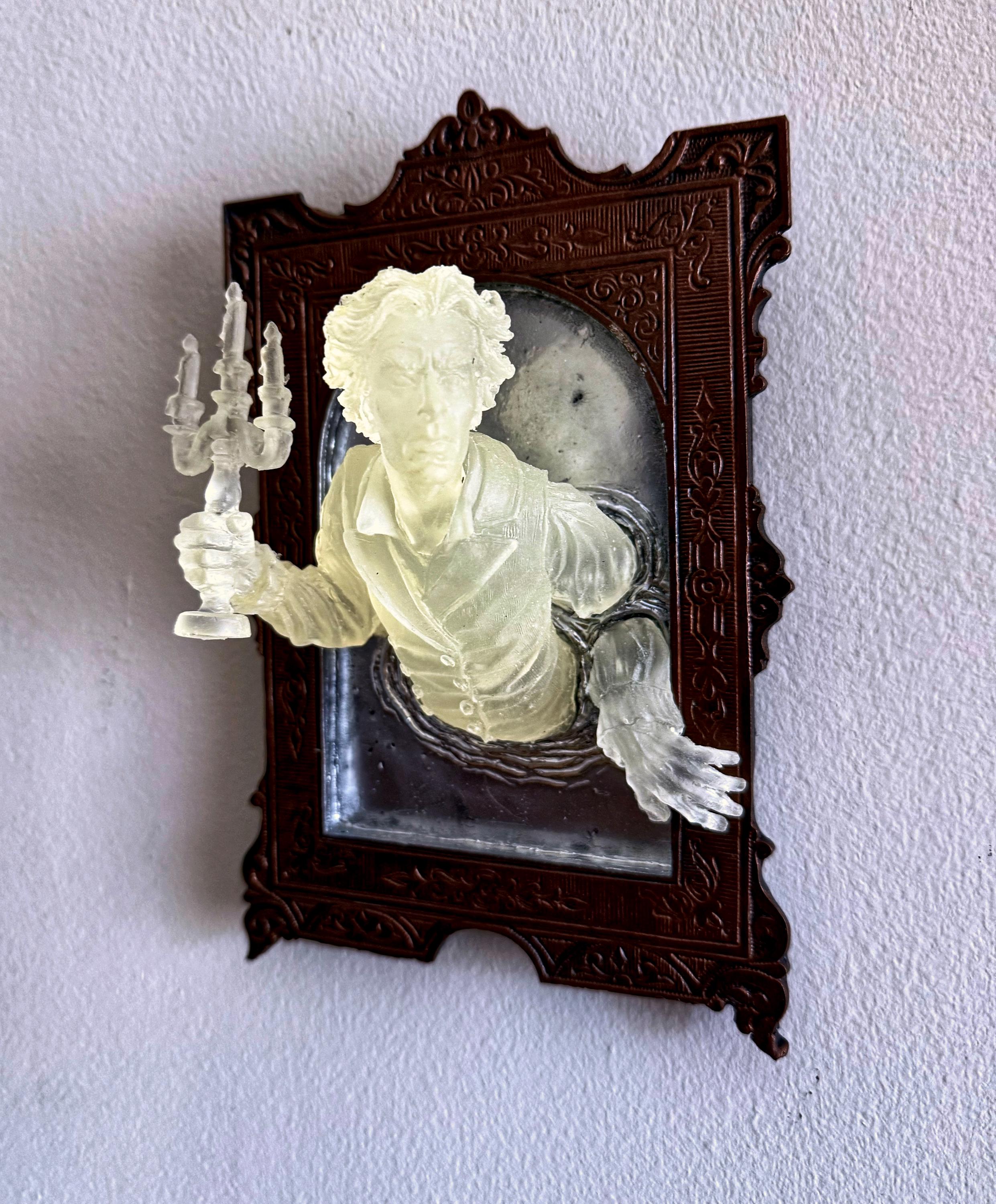 Gentleman Ghost in the Mirror Wall Plaque — Glow in the Dark