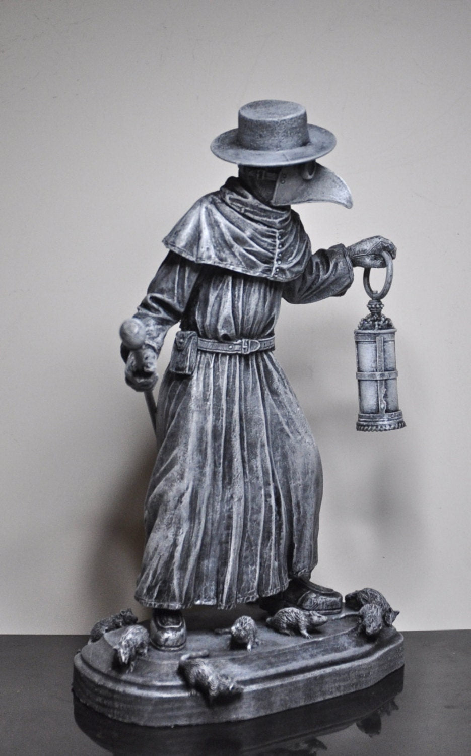Plague Doctor Hand-Painted Resin Figurine