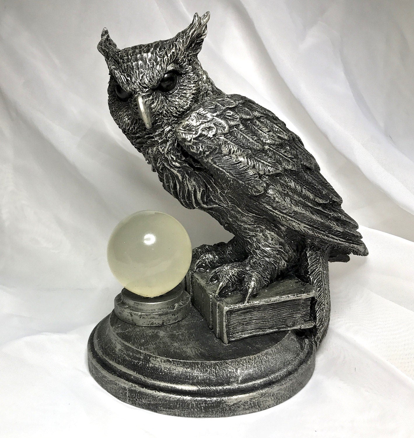 Horned Owl Witch's Familiar Hand-Painted Resin Figurine