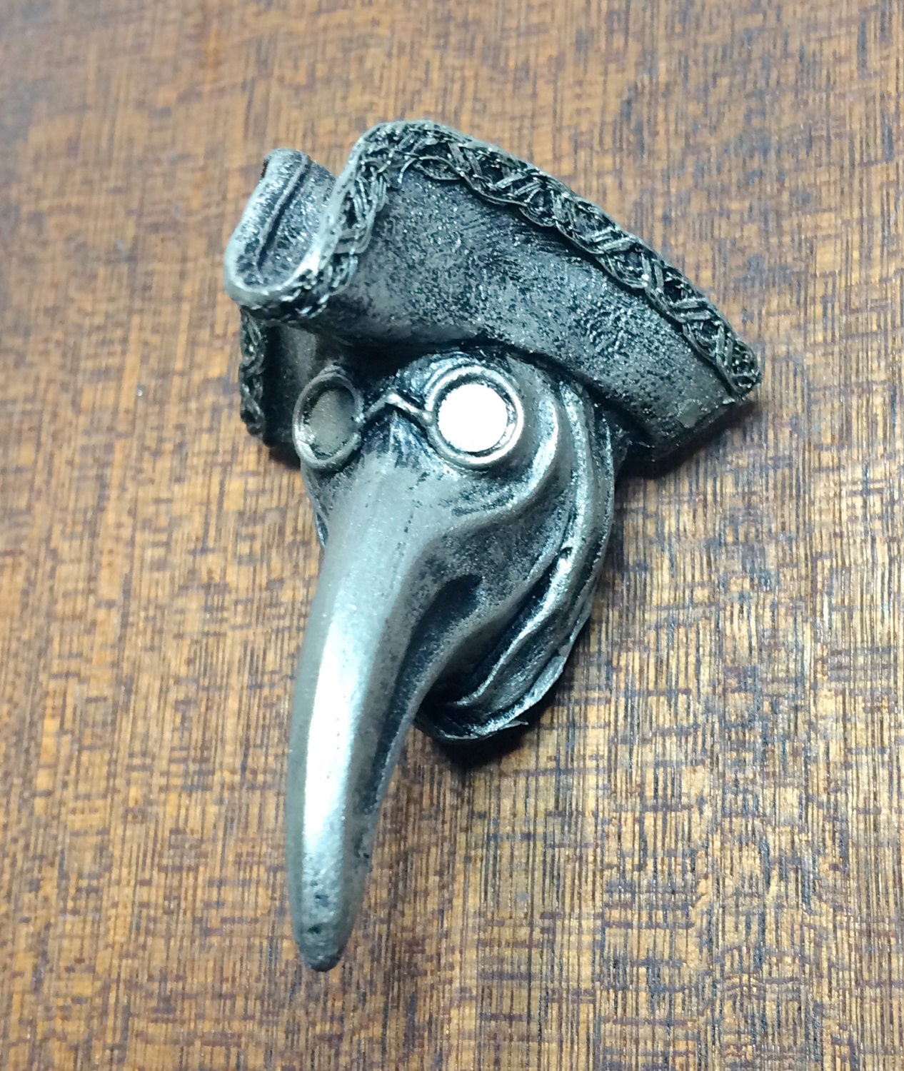 Venetian Plague Doctor Hand-Painted Resin Magnet