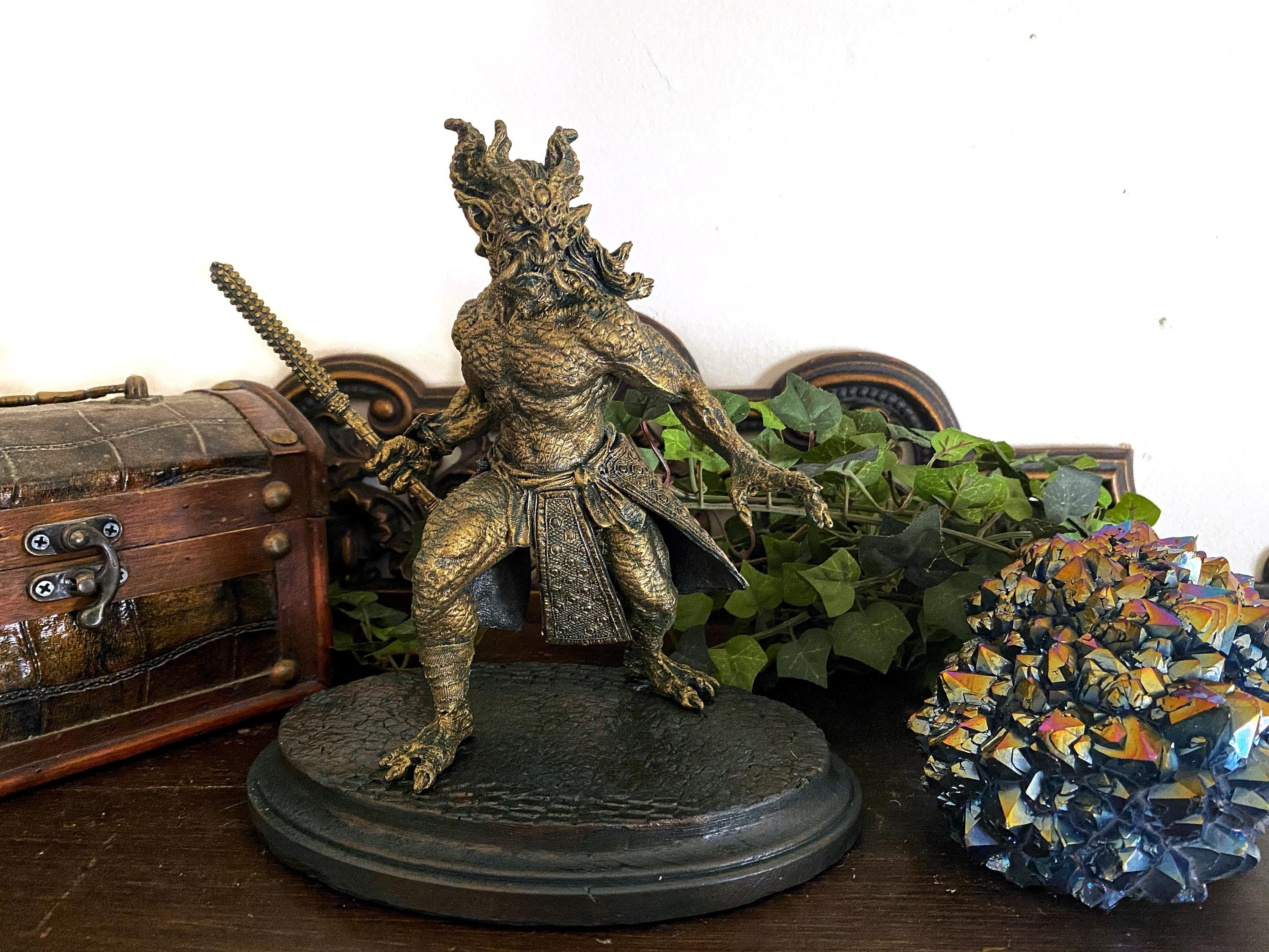 Oni Hand-Painted Resin Figurine