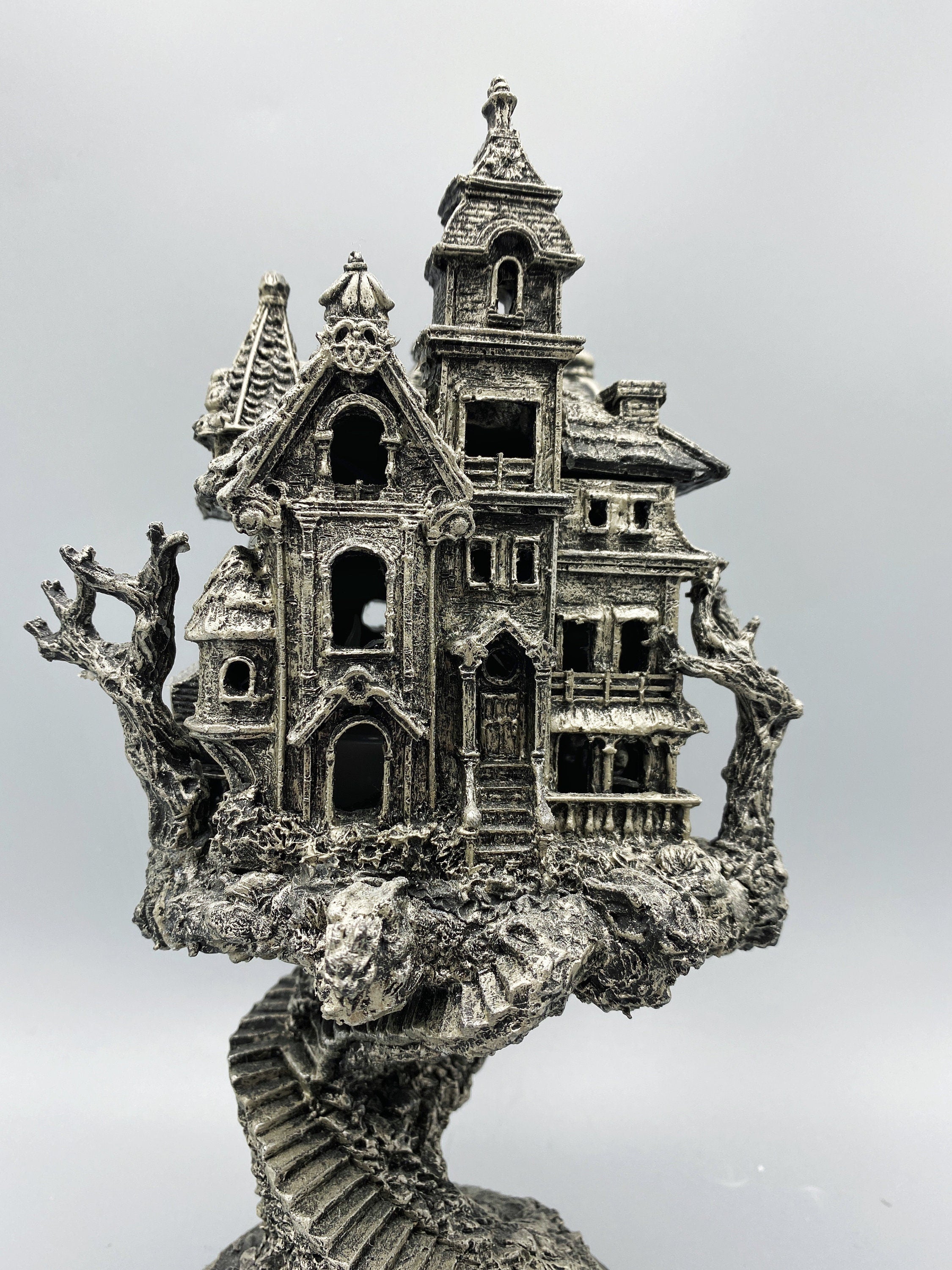 Haunted Mansion Resin Sculpture with LED Tea Light