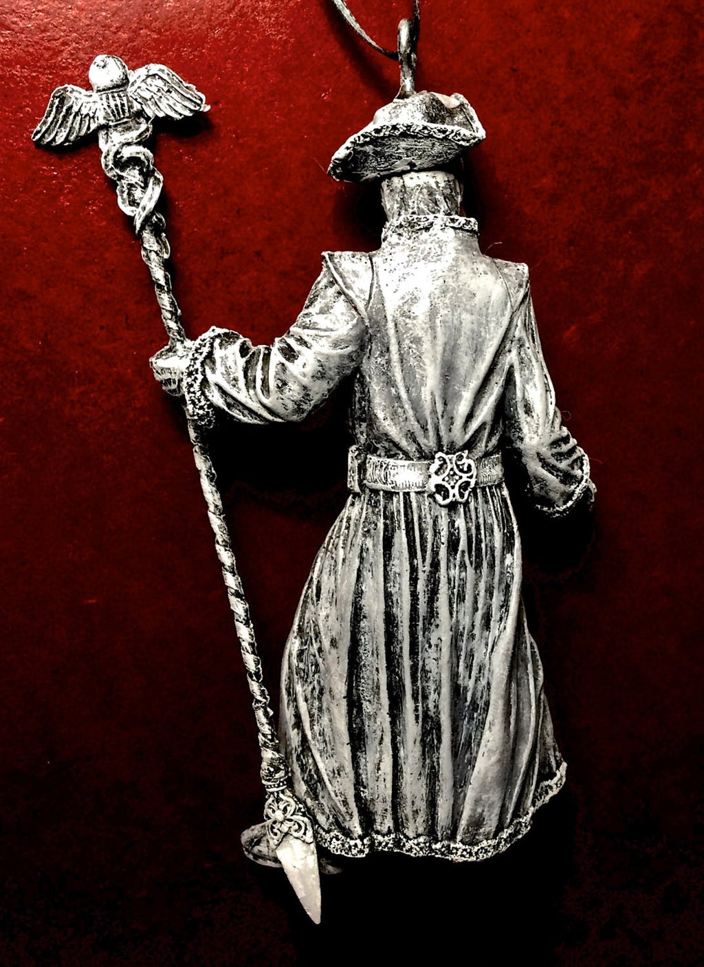 Venetian Plague Doctor Hand-Painted Resin Ornament