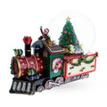 Children Riding Train Musical Christmas Water Snow Globe