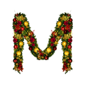 9'x14" Pre-Decorated Garland with Warm White Lights Red/Gold/Burgundy