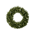 Undecorated Christmas Wreath with Warm White Lights