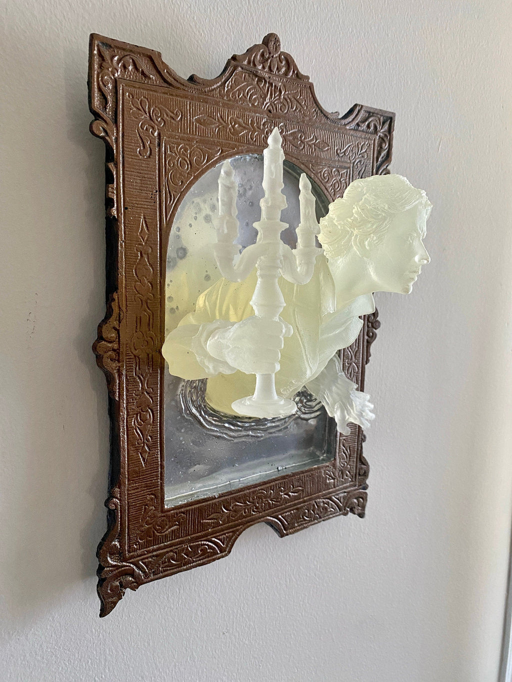 Gentleman Ghost in the Mirror Wall Plaque — Large Glow in the Dark