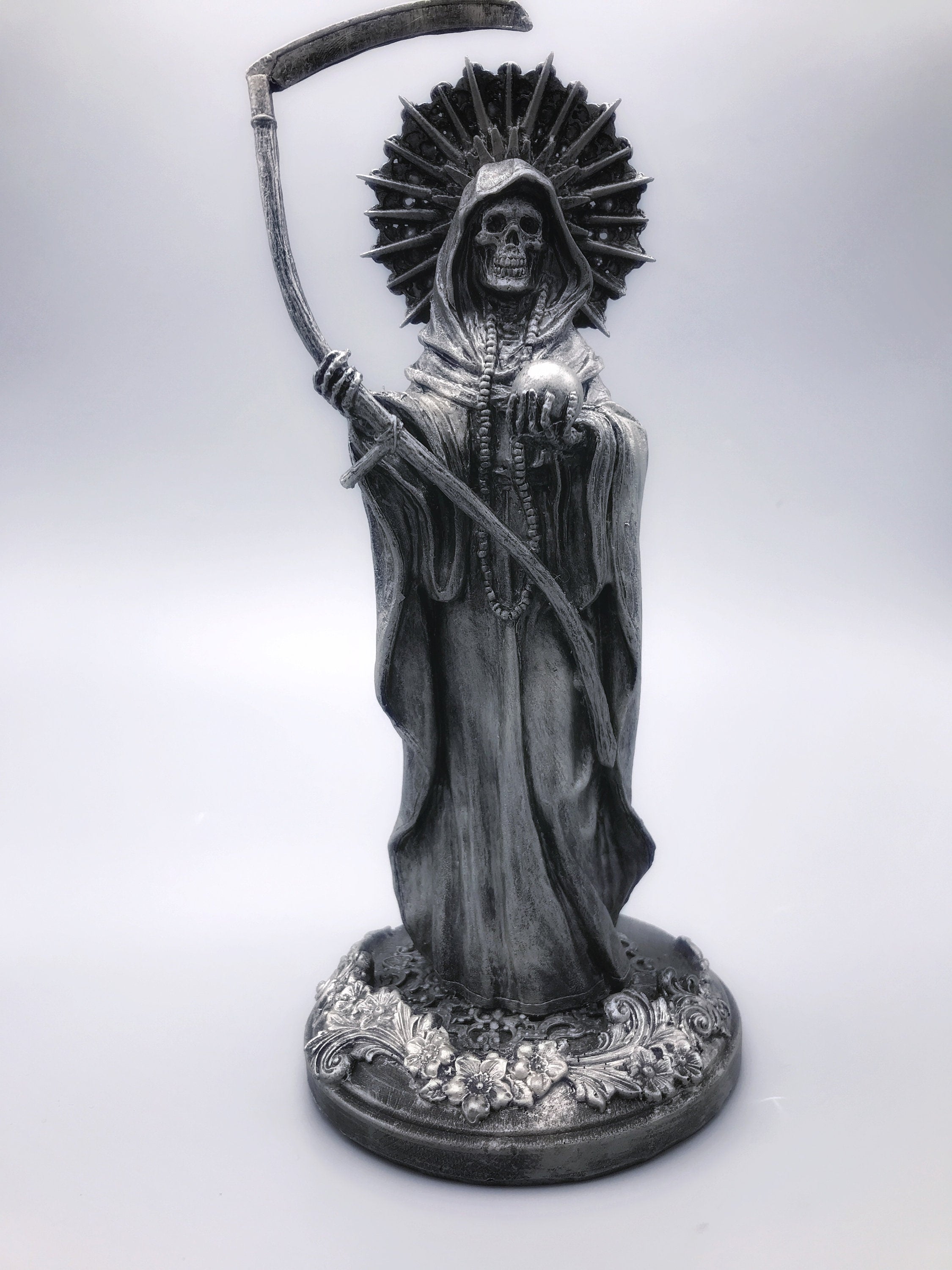 Santa Muerte Hand-Painted Resin Figurine