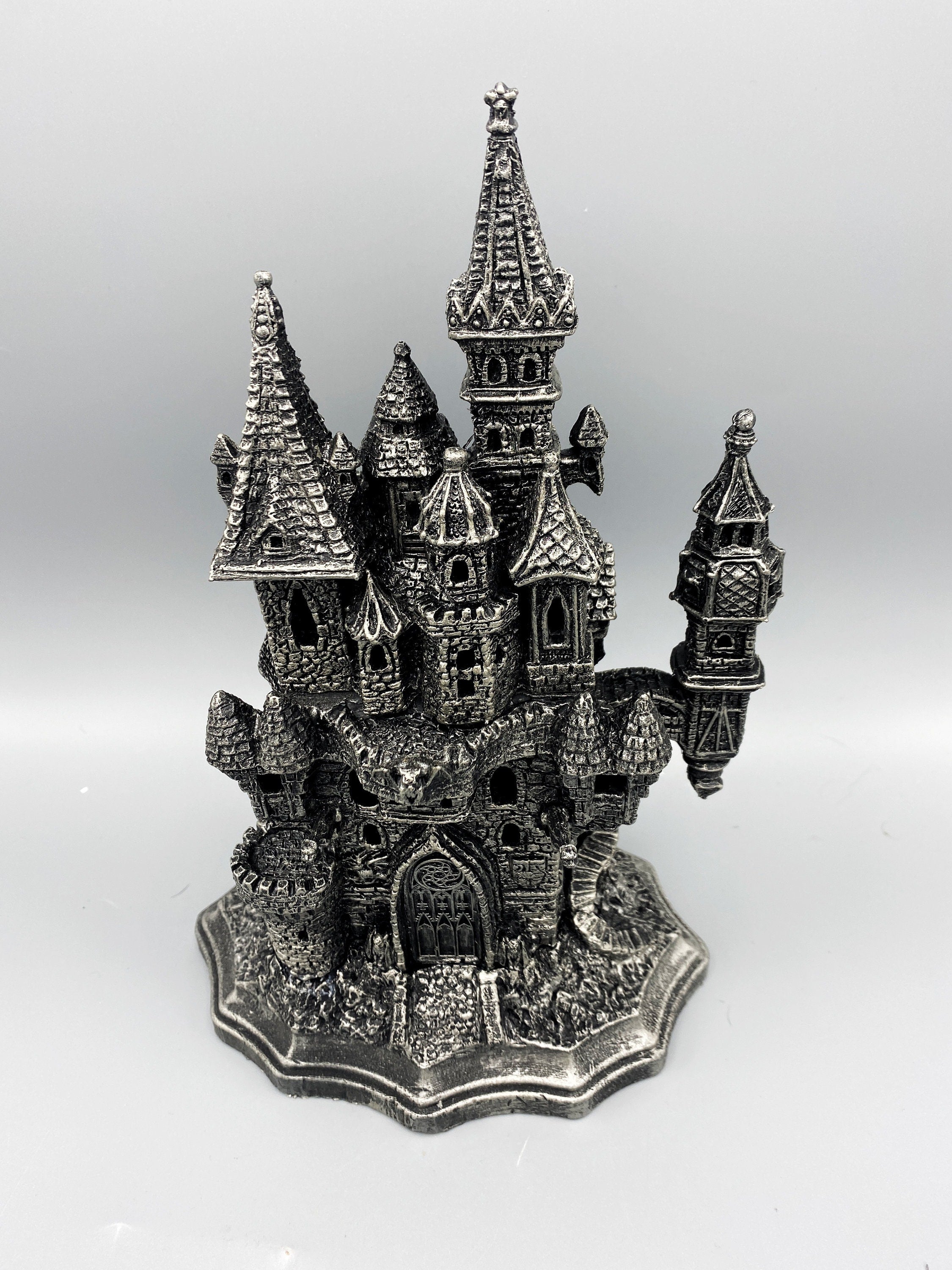 Castle Dracula Sculpture with LED Tea Light