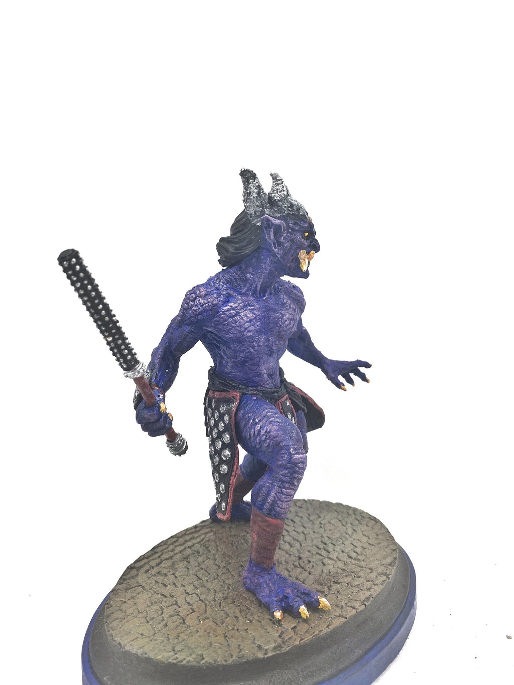 Oni Statue — Full Color Blue
