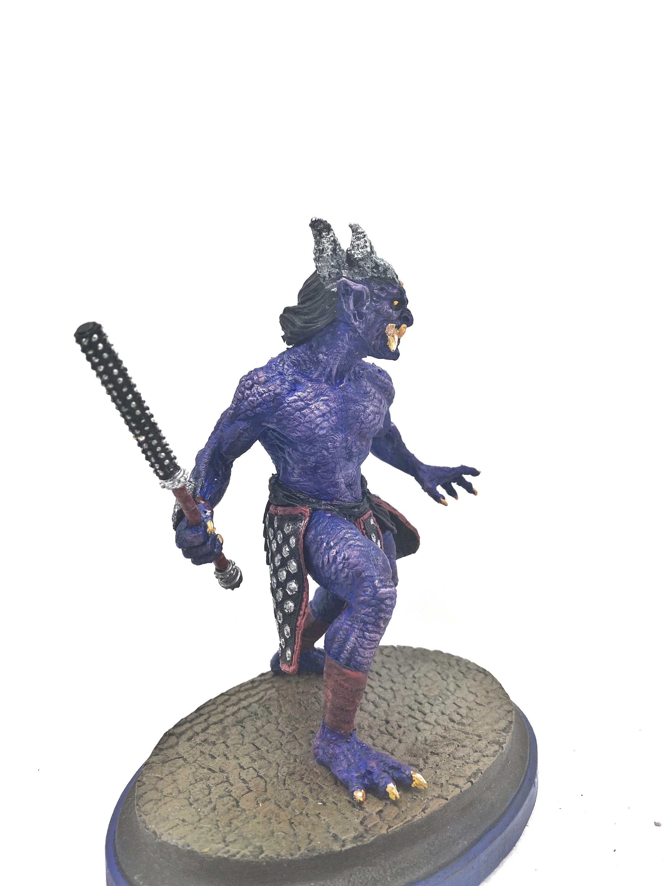 Oni Statue — Full Color Blue