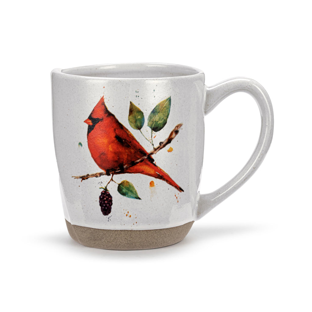 Stoneware Coffee Mug, 14 oz. – Dean Crouser Watercolor Cardinal