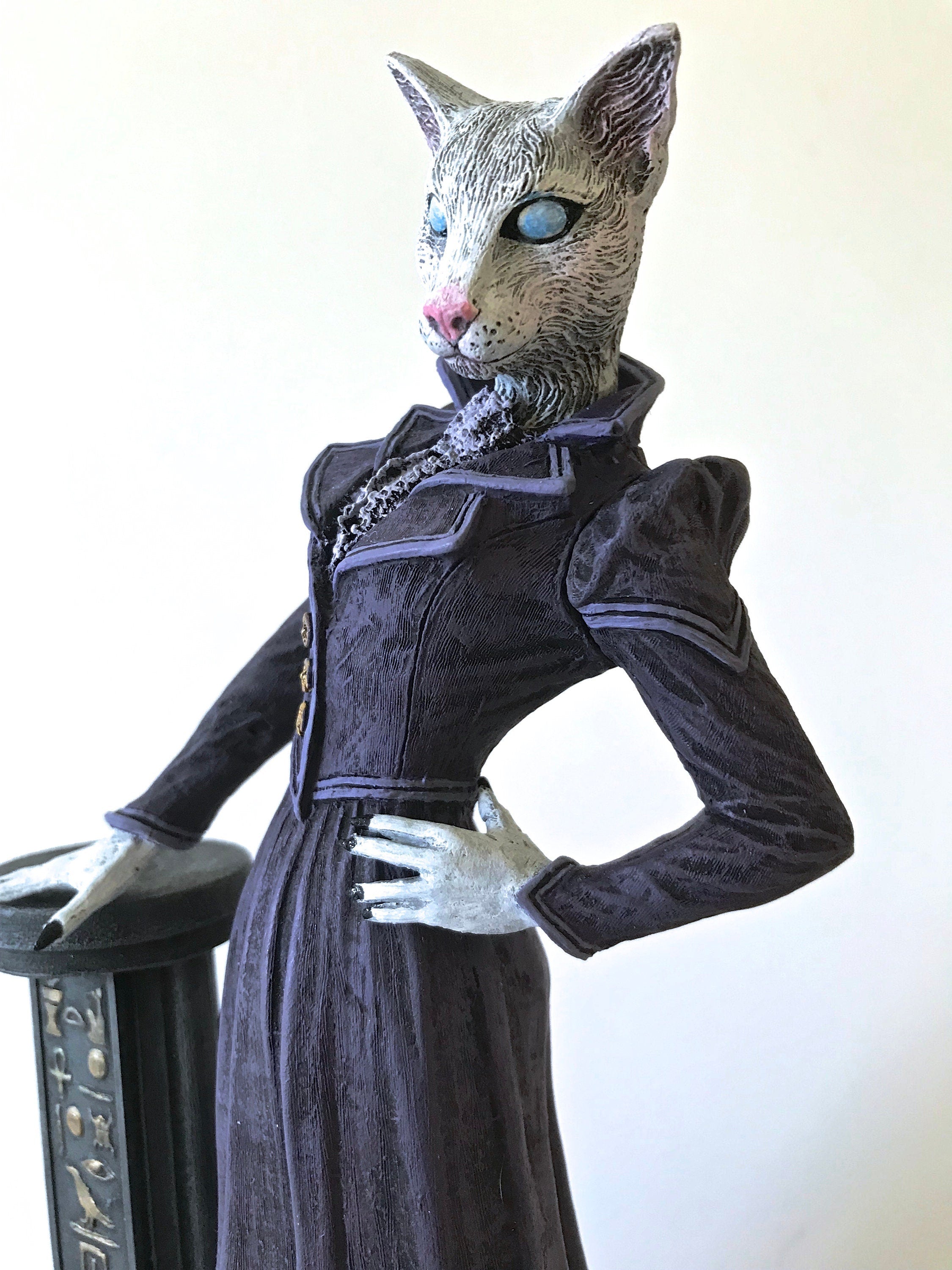 Lady Bast Cat Goddess Hand-Painted Resin Figurine