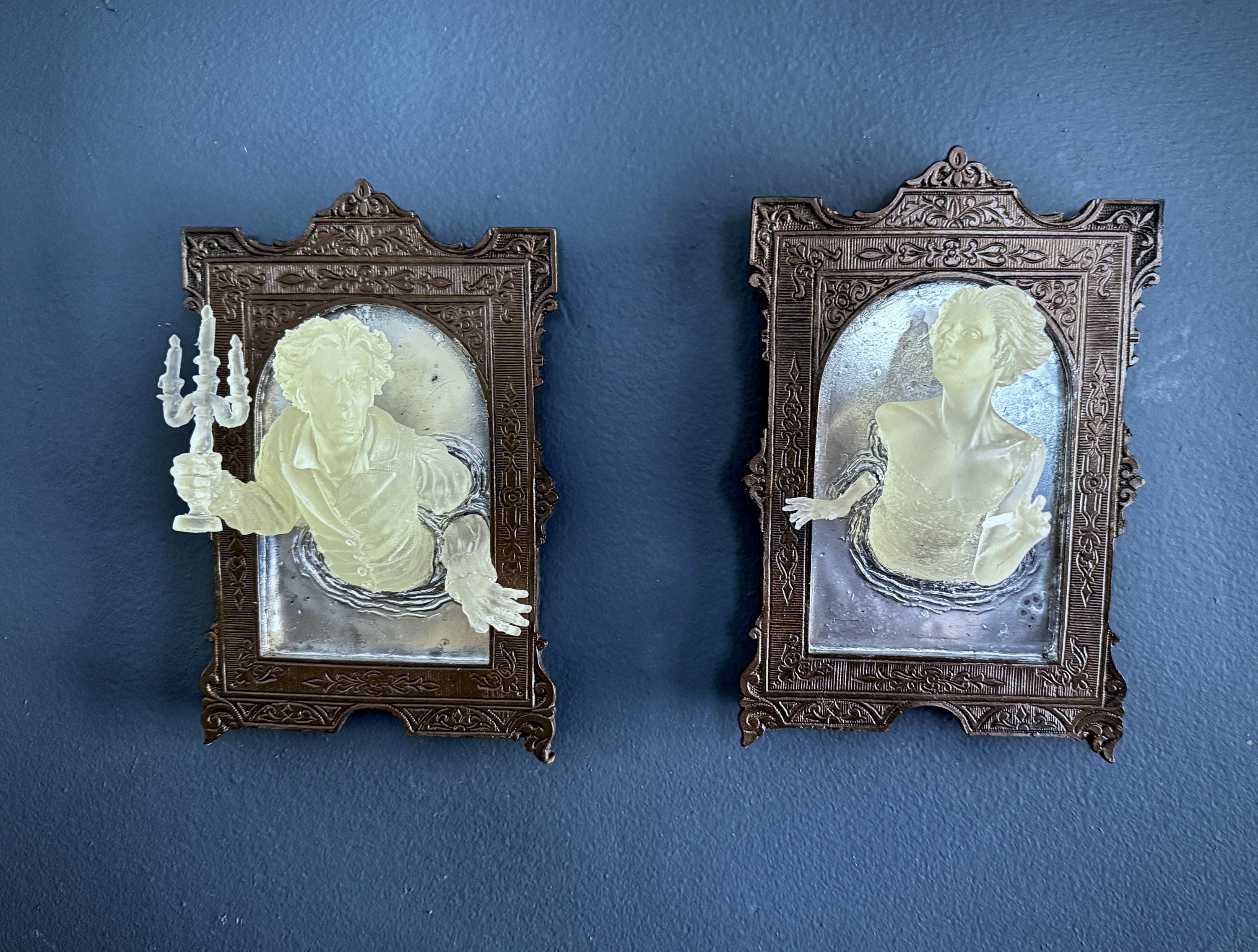 Ghost in the Mirror Wall Plaque — Glow in the Dark Resin