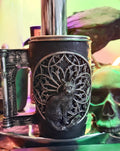 Cat and Gothic Cathedral Window Art Mug