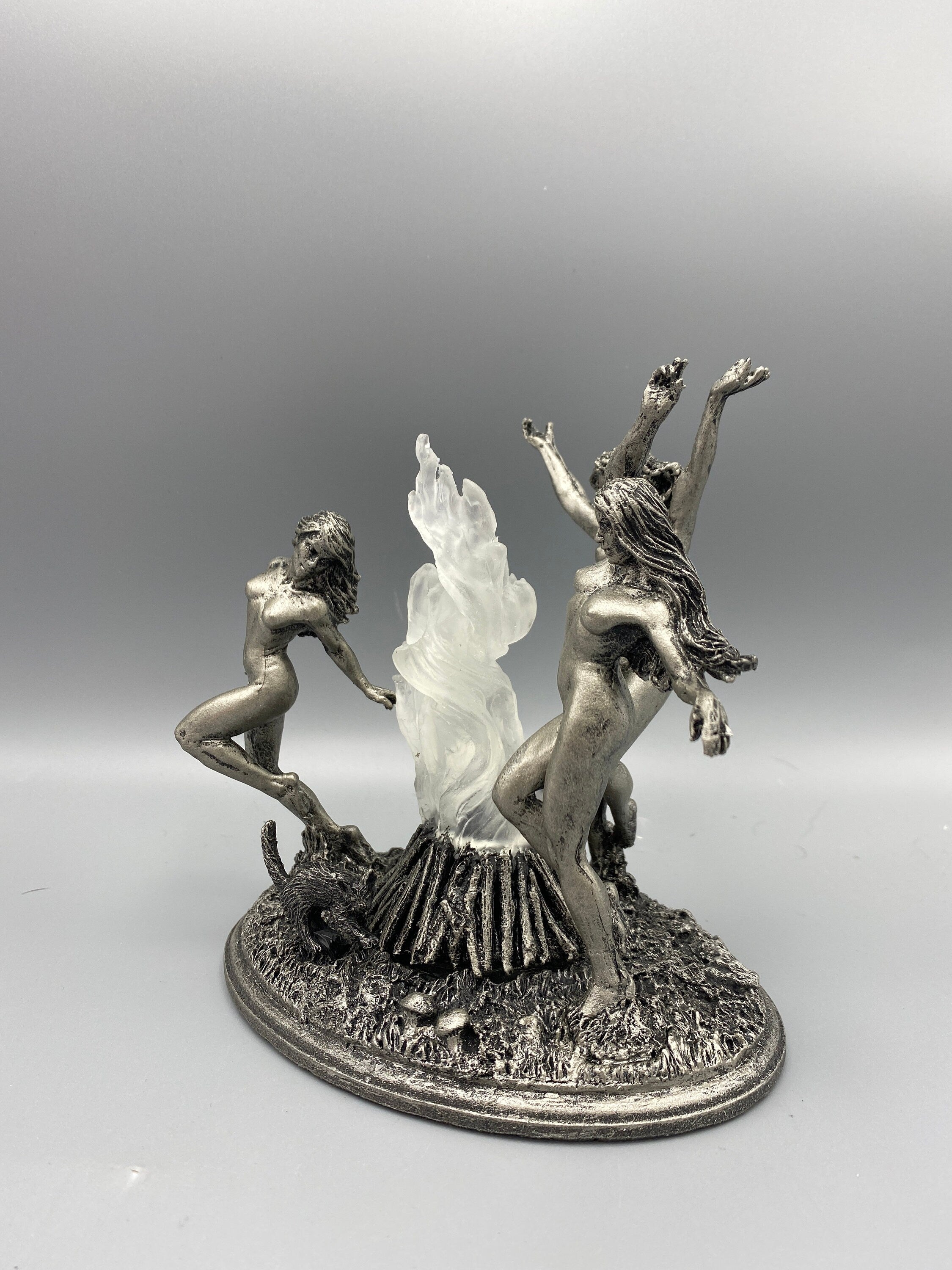 Witch's Sabbath Sculpture with LED Tea Light