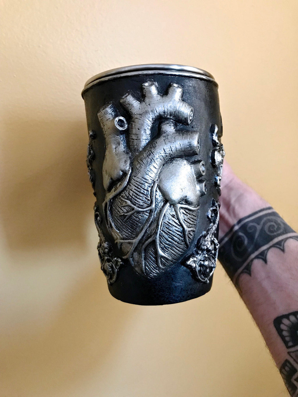 Anatomical Heart Hand-Sculpted Resin Art Mug