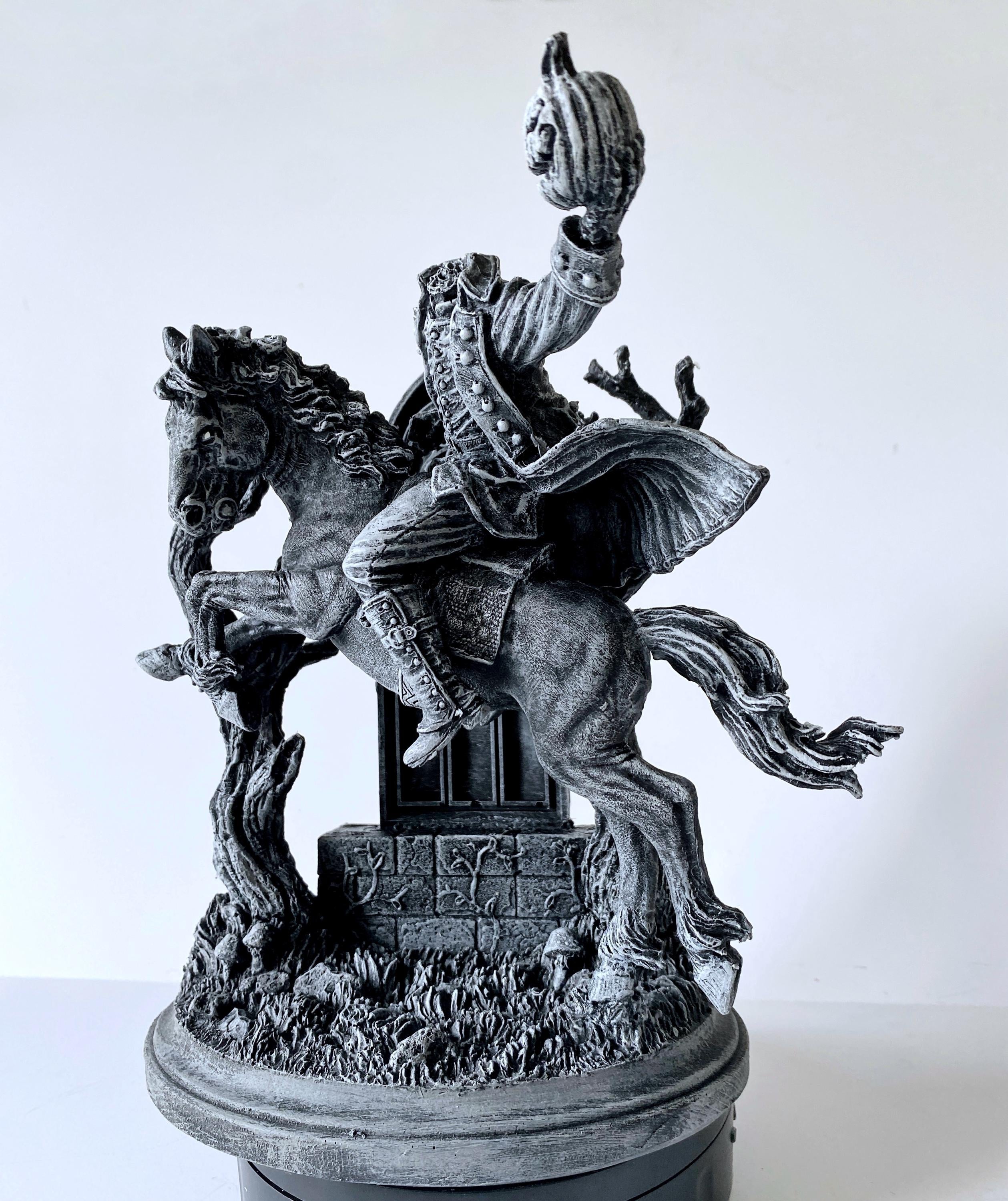 Headless Horseman Riding Hand-Painted Resin Figurine