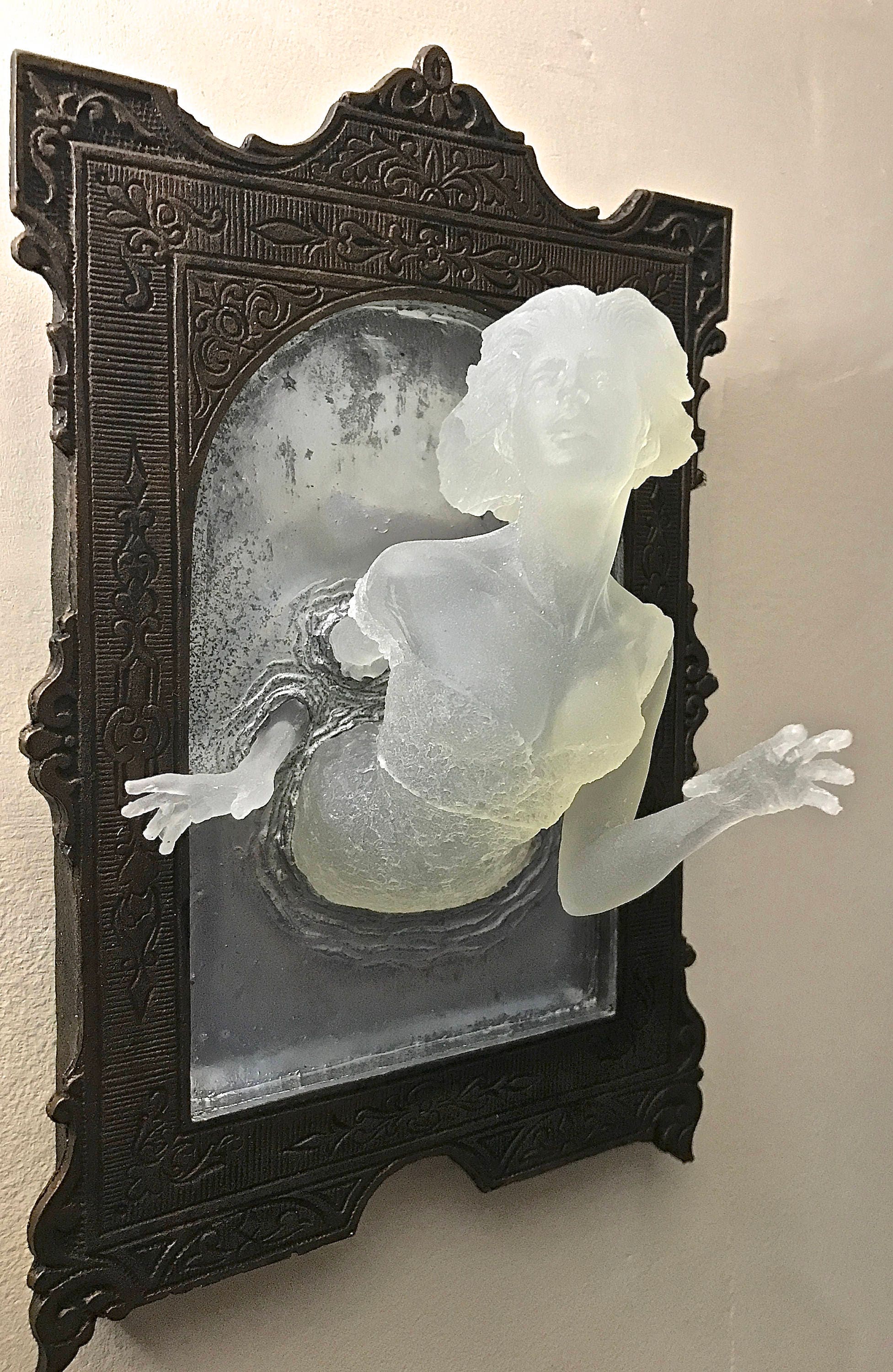 Ghost in the Mirror Wall Plaque — Glow in the Dark Resin