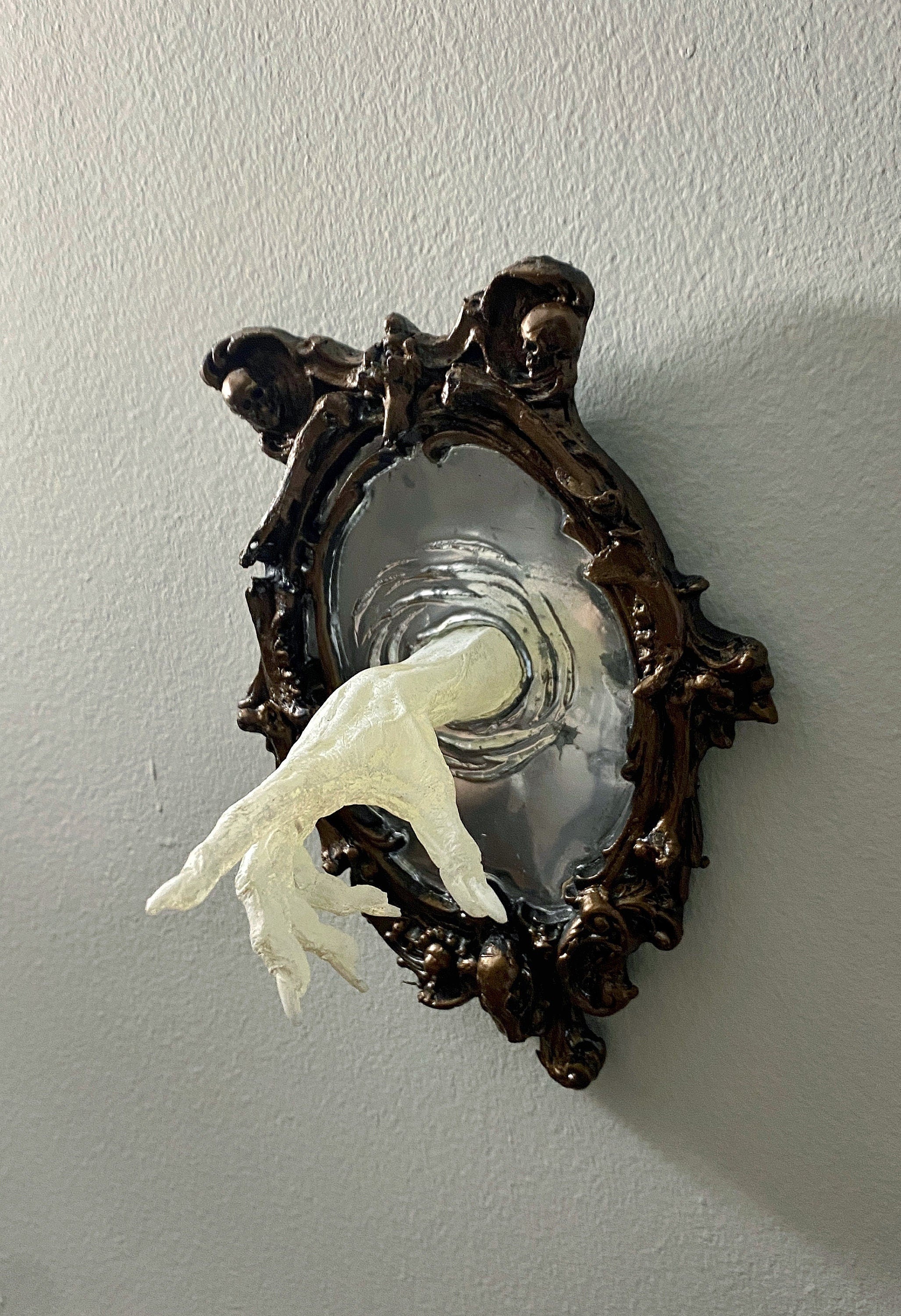 Spectral Hand Wall Plaque — White