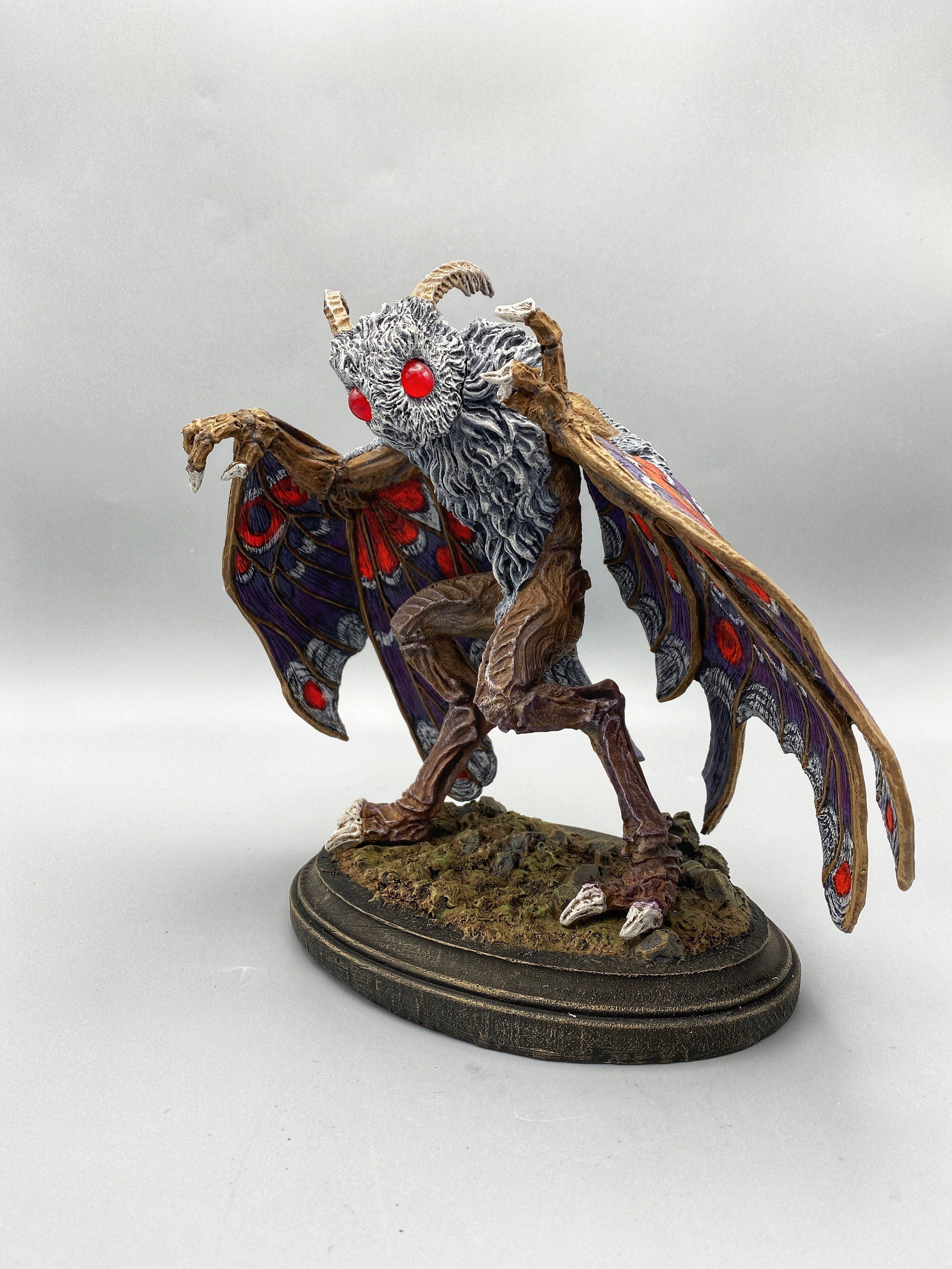 Mothman Hand-Painted Resin Figurine — Full Color