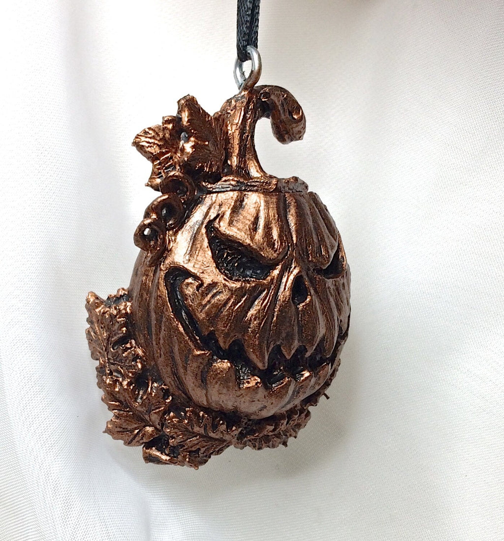 Jack O’ Lantern Hand-Painted Resin Ornament