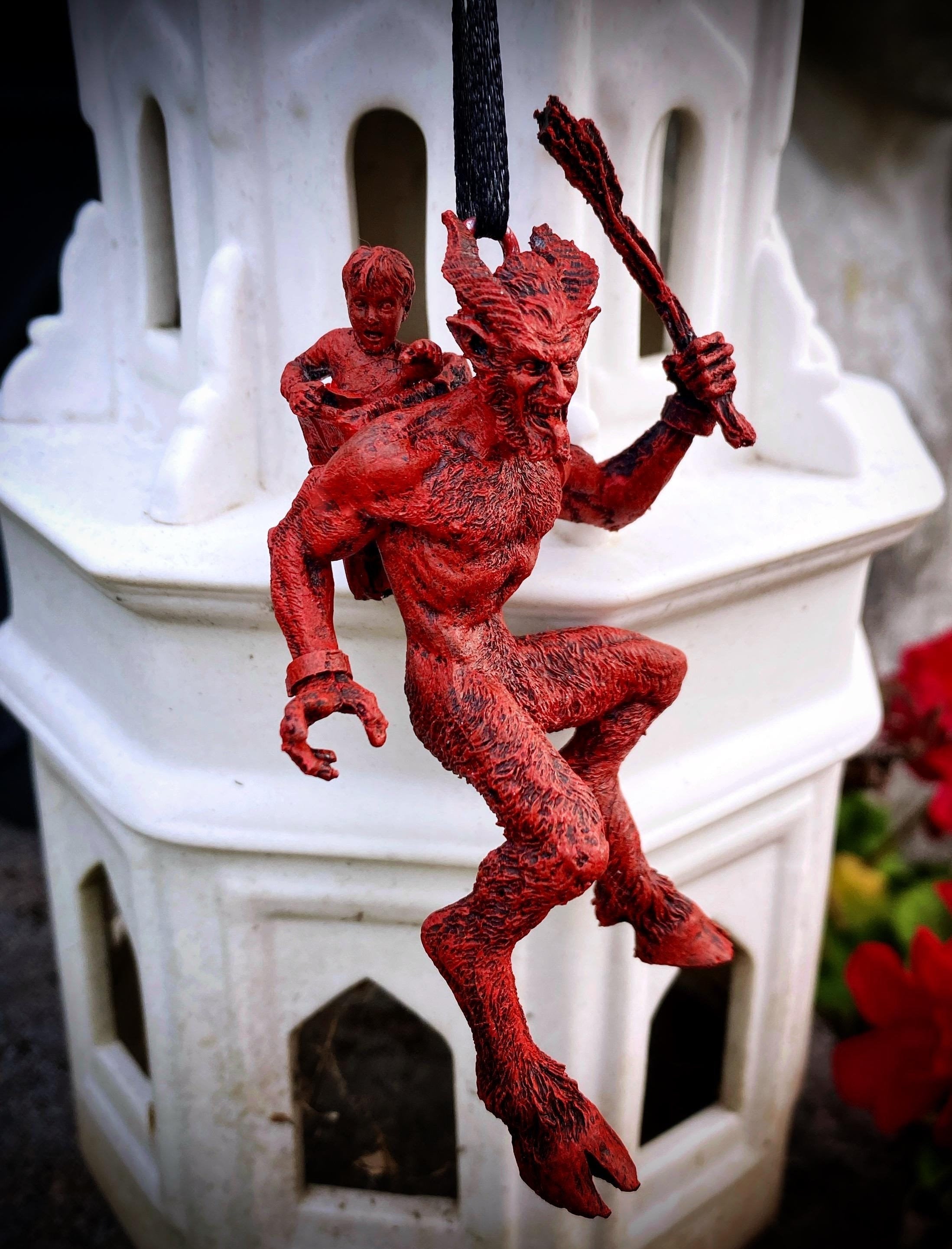 Krampus Hand-Painted Resin Ornament