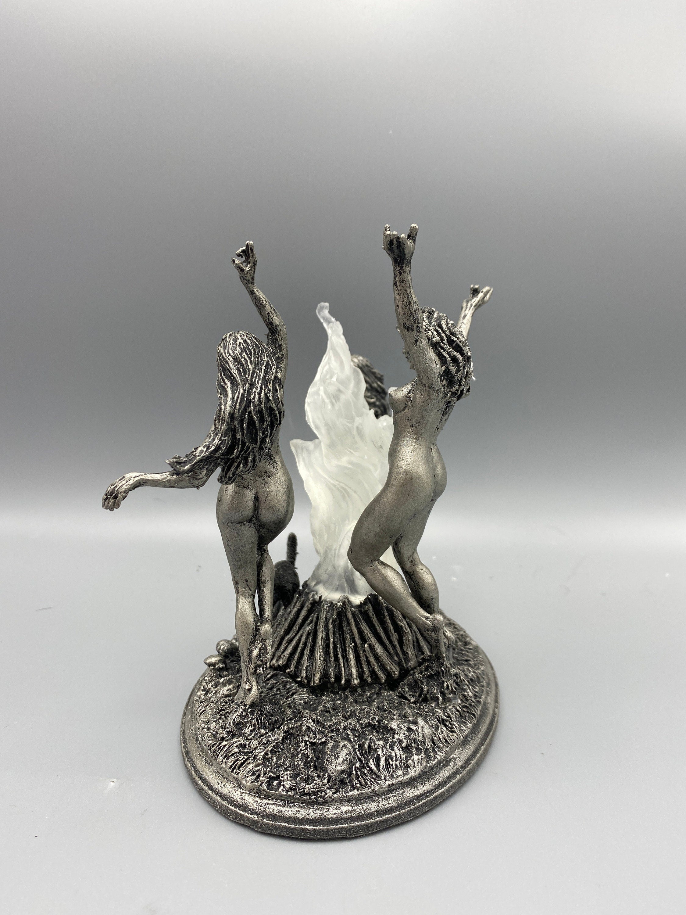 Witch's Sabbath Sculpture with LED Tea Light