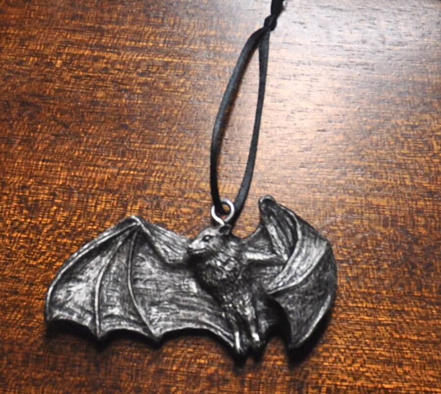 Flying Fruit Bat Hand-Painted Resin Ornament