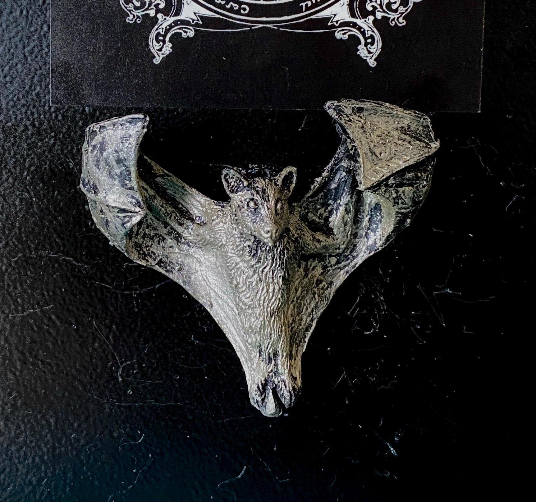 Soaring Bat Hand-Painted Resin Magnet