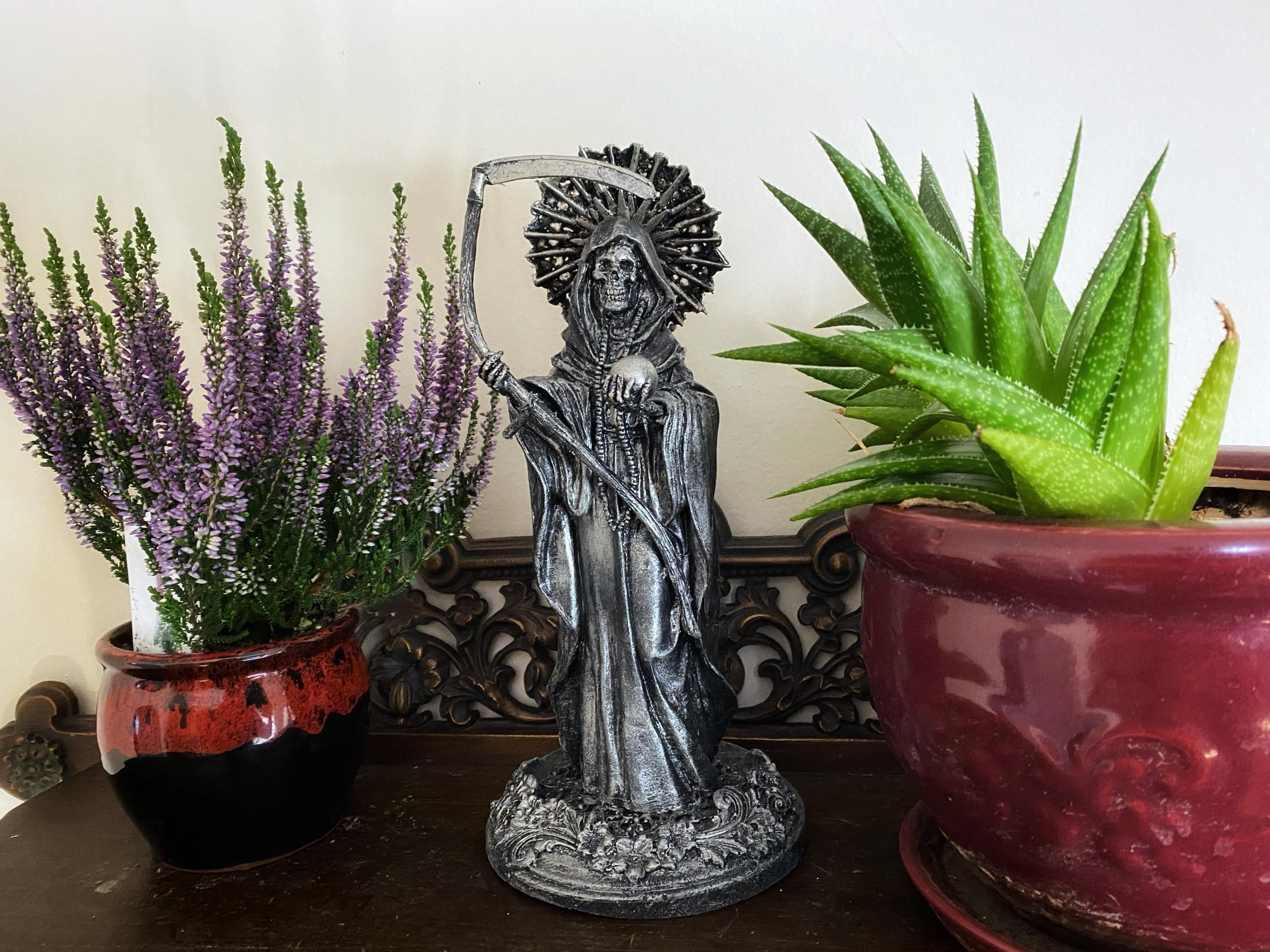 Santa Muerte Hand-Painted Resin Figurine