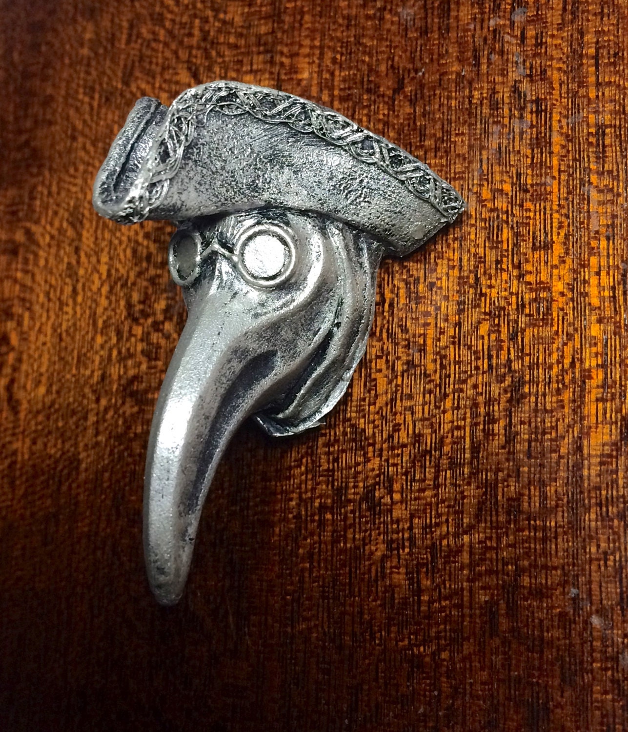 Venetian Plague Doctor Hand-Painted Resin Magnet