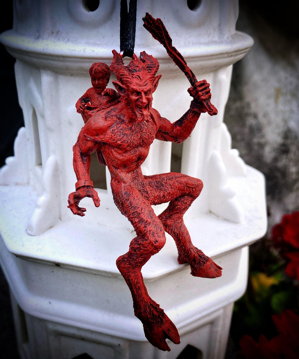 Krampus Hand-Painted Resin Ornament