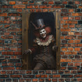 Victorian Clown Framed Canvas Print