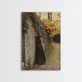 Sad Witch in Autumn Framed Canvas Print