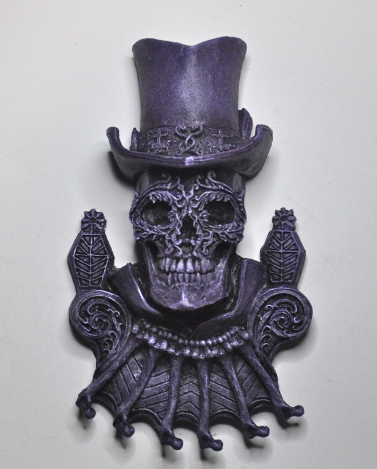 Baron Samedi Wall Plaque — Purple Finish