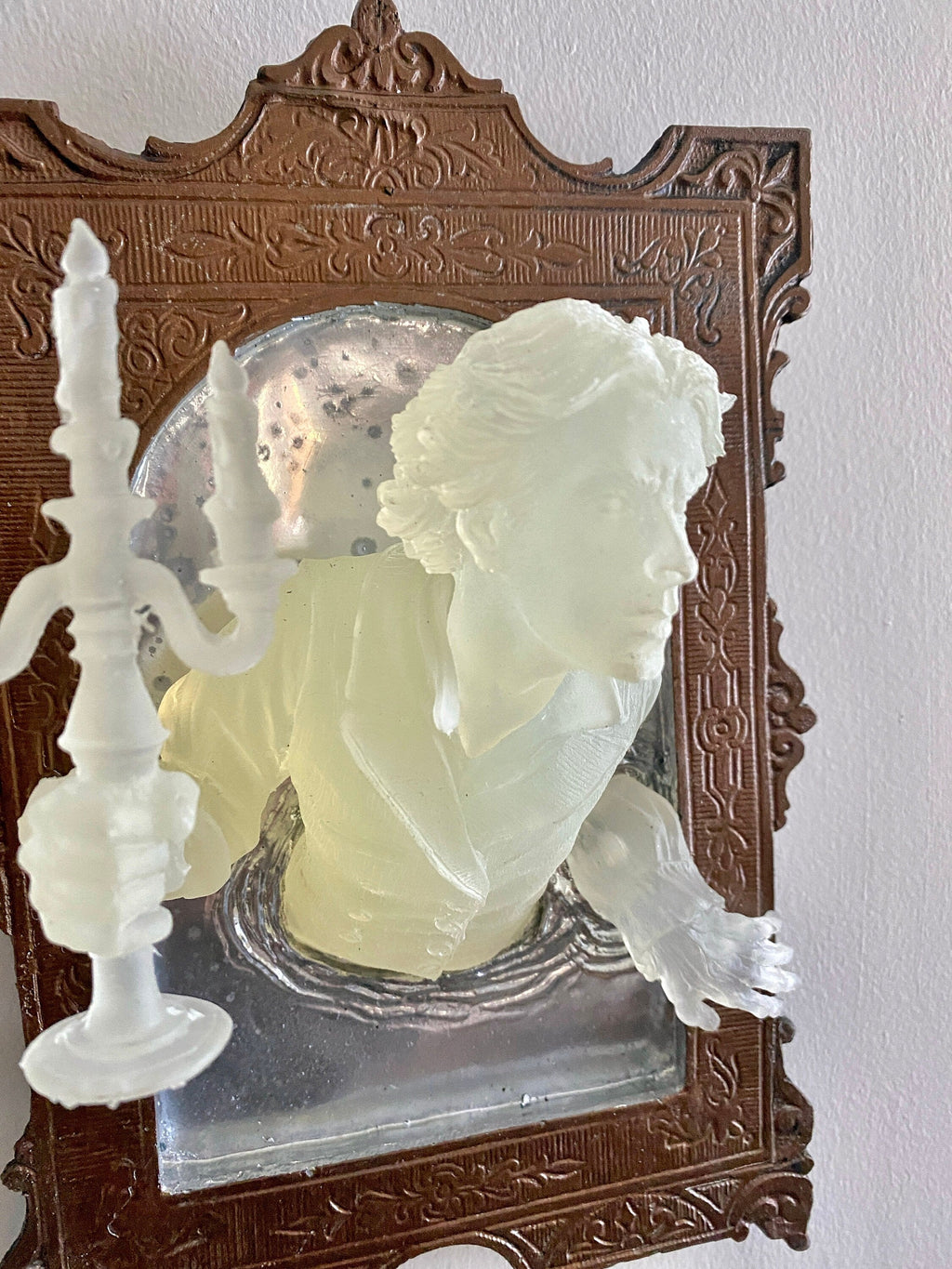 Gentleman Ghost in the Mirror Wall Plaque — Large Glow in the Dark