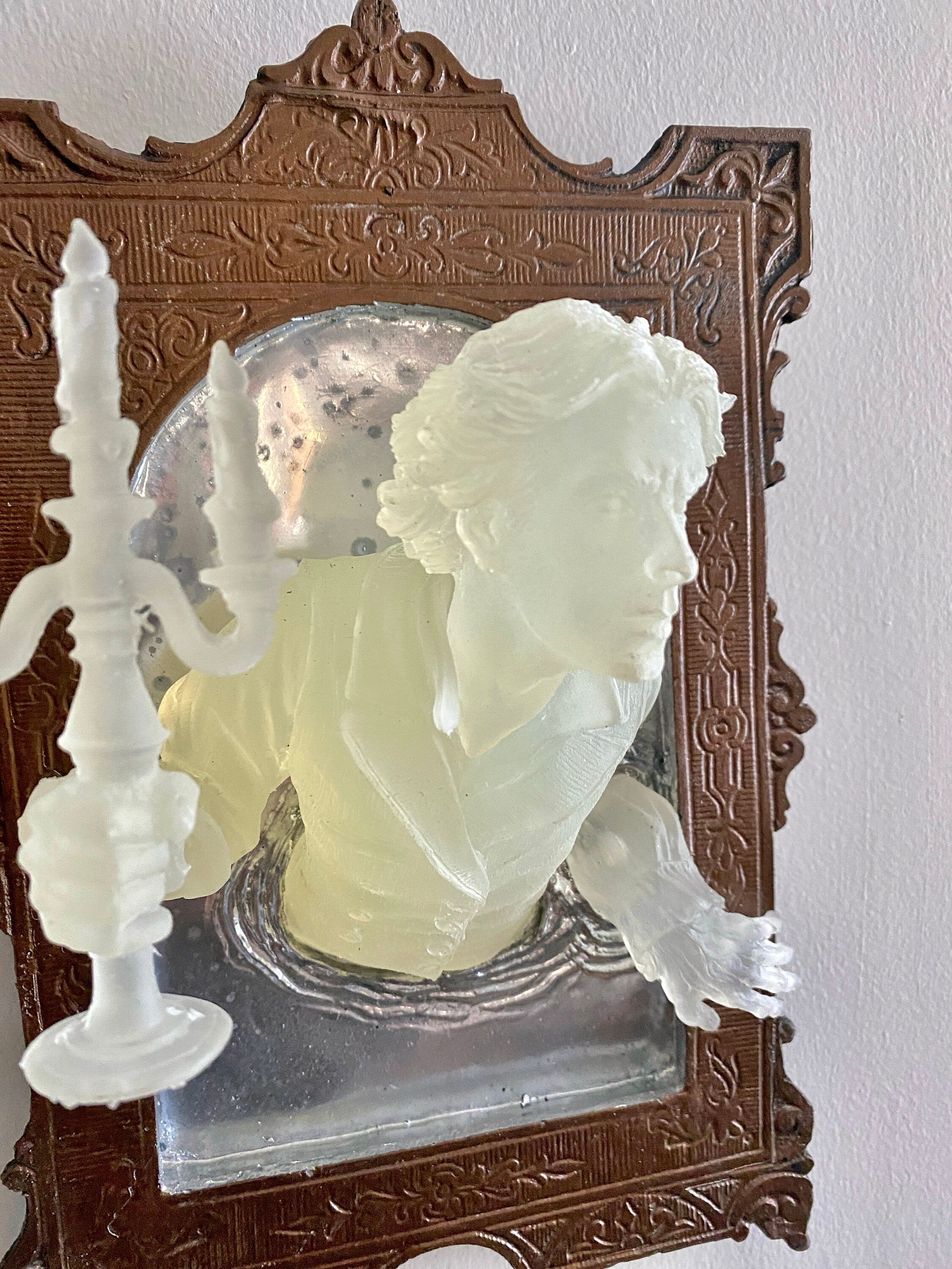 Gentleman Ghost in the Mirror Wall Plaque — Large Glow in the Dark