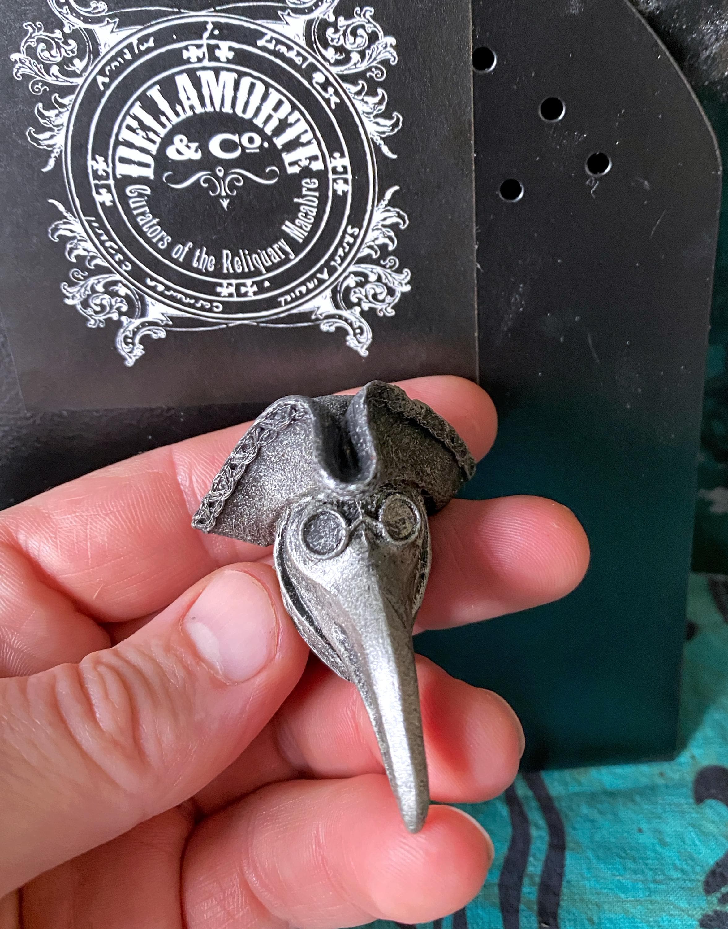 Venetian Plague Doctor Hand-Painted Resin Magnet