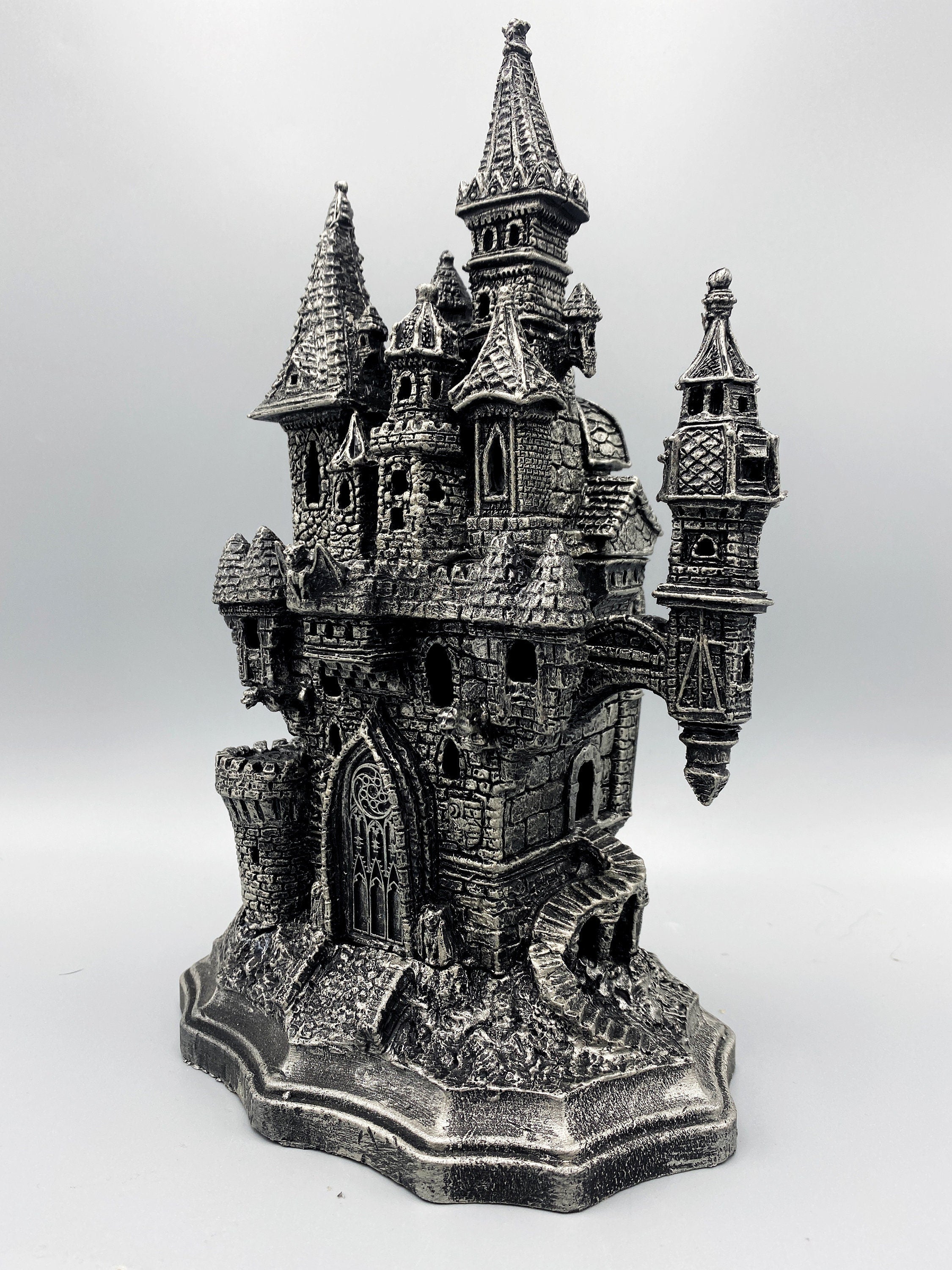 Castle Dracula Sculpture with LED Tea Light
