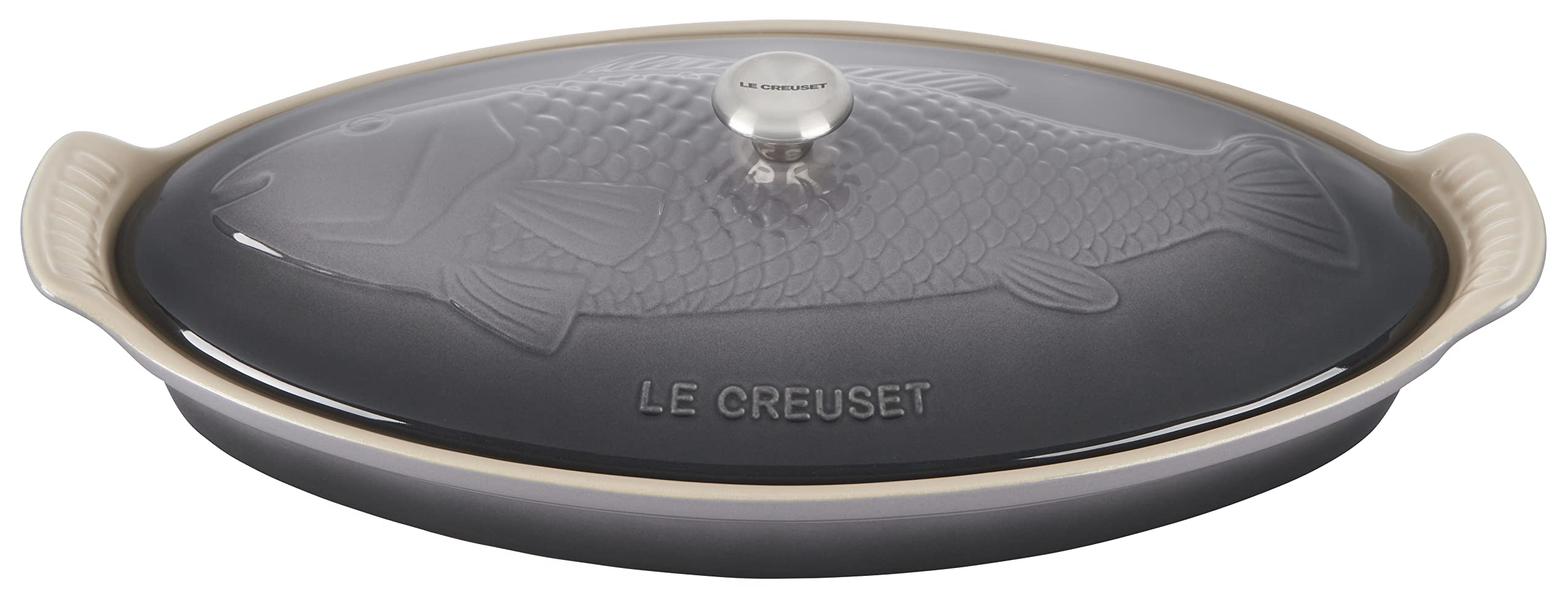 Le Creuset Heritage Stoneware Oval Fish Baker, 1.7 qt. – Oyster