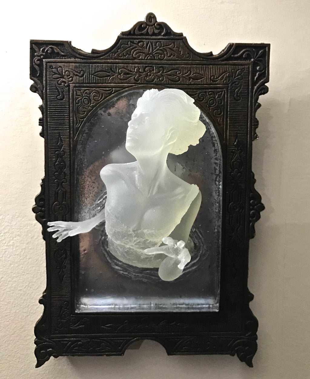 Ghost in the Mirror Wall Plaque — Glow in the Dark Resin