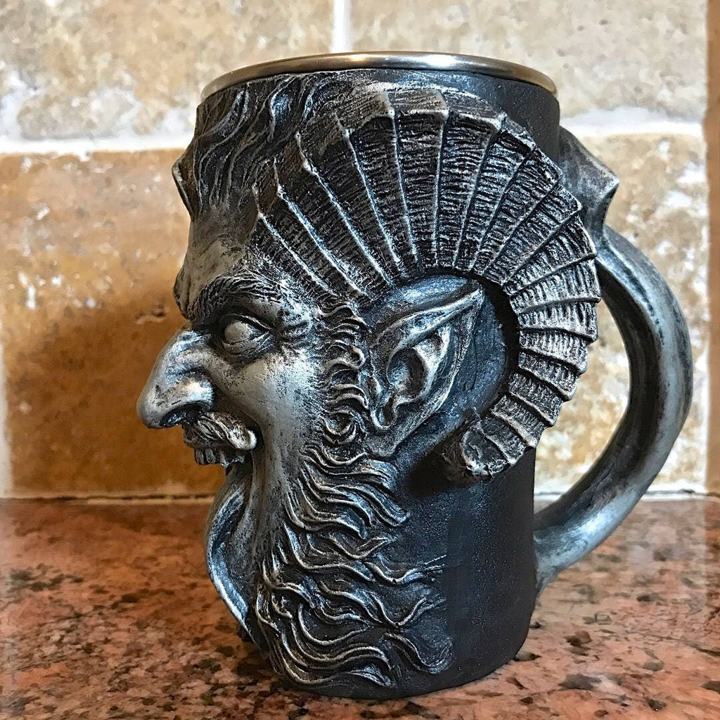 Krampus Mug — Pewter Finish