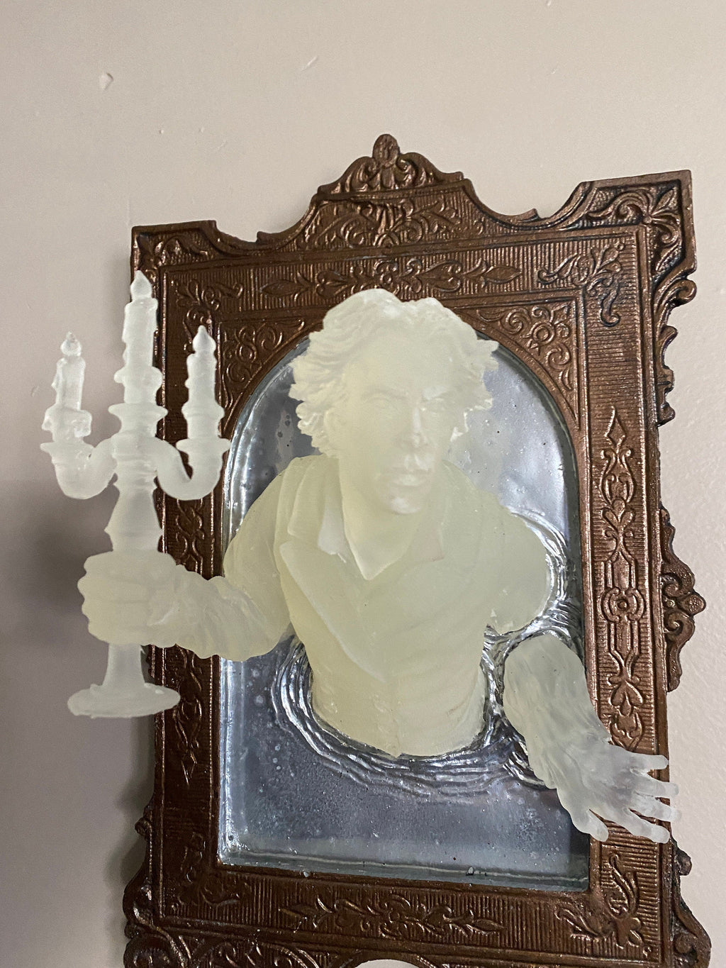 Gentleman Ghost in the Mirror Wall Plaque — Large Glow in the Dark