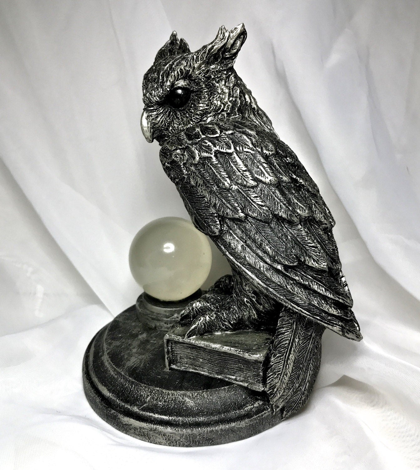 Horned Owl Witch's Familiar Hand-Painted Resin Figurine