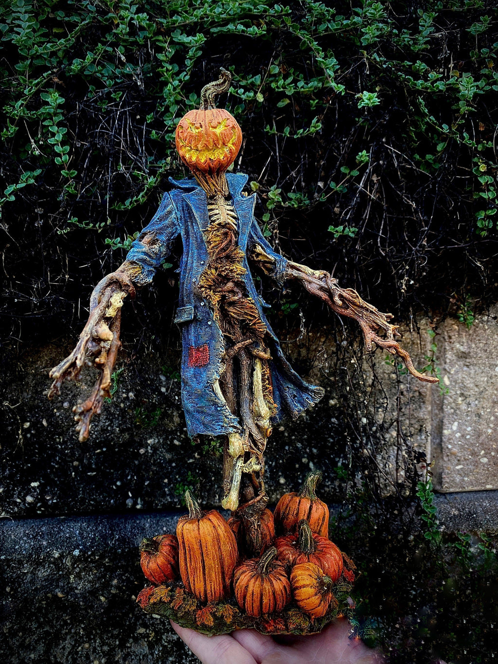 Scarecrow Hand-Painted Resin Figurine — Version 2