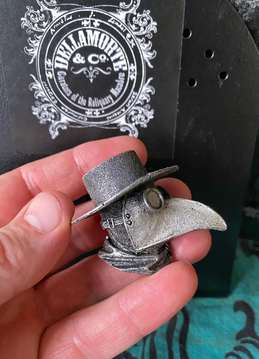 Plague Doctor Hand-Painted Resin Magnet