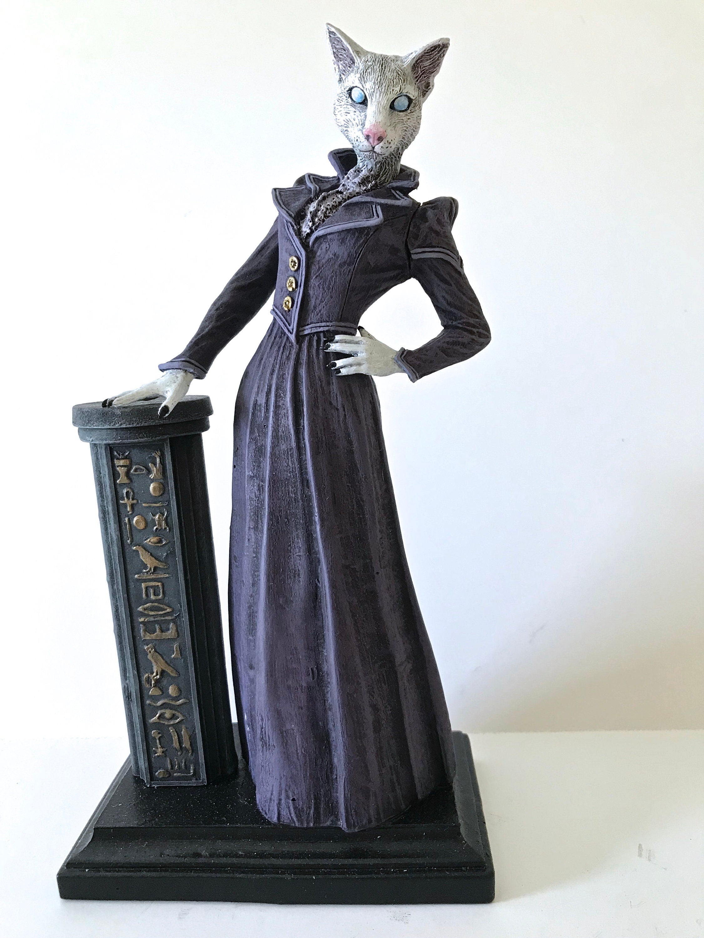 Lady Bast Cat Goddess Hand-Painted Resin Figurine